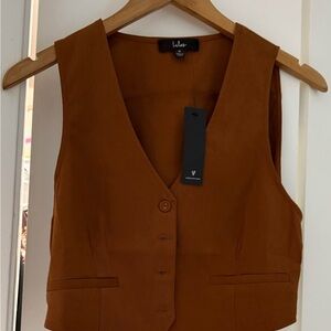 LulusTan Button-Up Vest